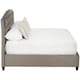image 2 of Interiors By Premier Elegant Steel Shade Double Bed, Practical Velvet Bed For Bedroom, Compact Sleek Design Diamond Tufted Bed