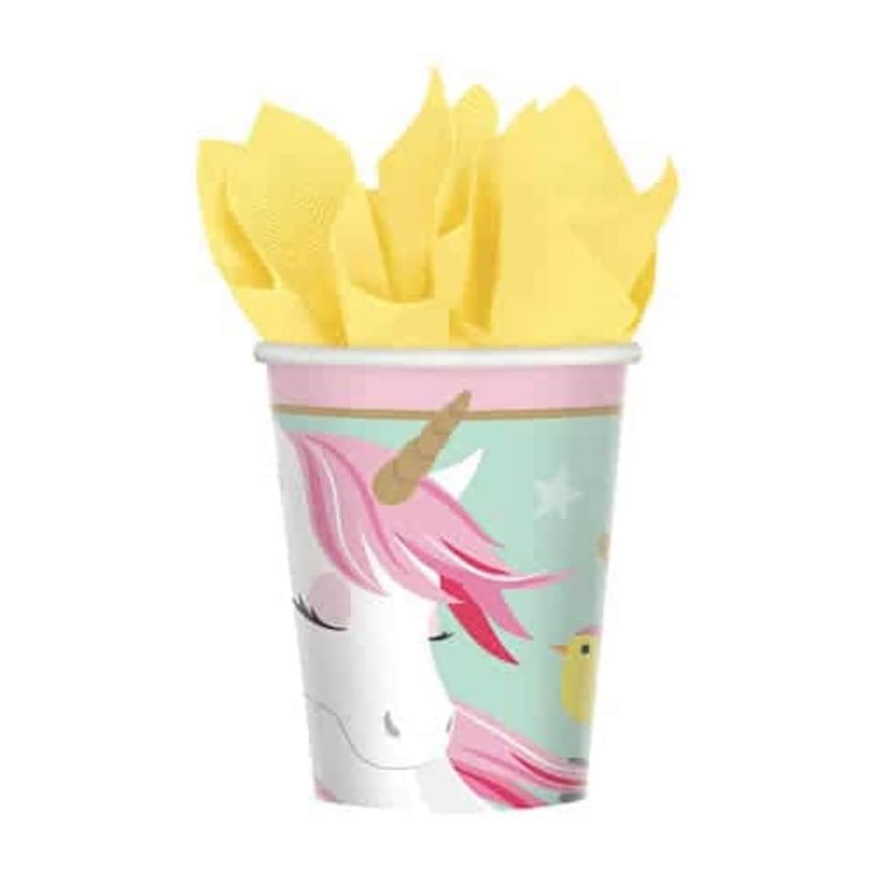 Magical Unicorn Paper Cups 266ml - Pack of 8