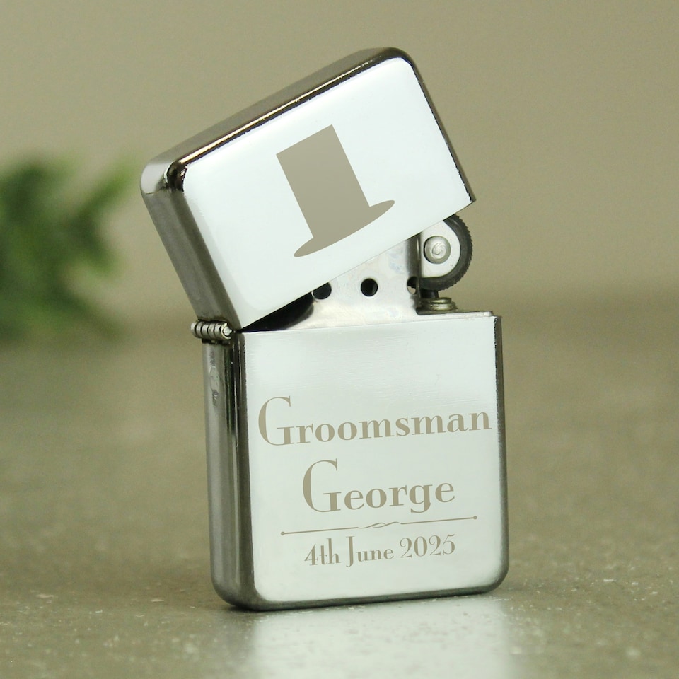 image 1 of Personalised Groomsman Lighter