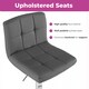 image 5 of Neo Cuban Bar Stool Dark Grey Faux Leather Stainless Steel Base Set of Two