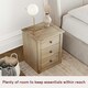 image 7 of Vida Designs Panama 3 Drawer Bedside Chest Cabinet Table Nightstand, Solid Pine Wood