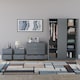 image 2 of Vida Designs Riano 4 Piece Bedroom Set (2 Drawer Bedside Chest, 4 Drawer Chest, 3 Door Wardrobe), Grey (6)