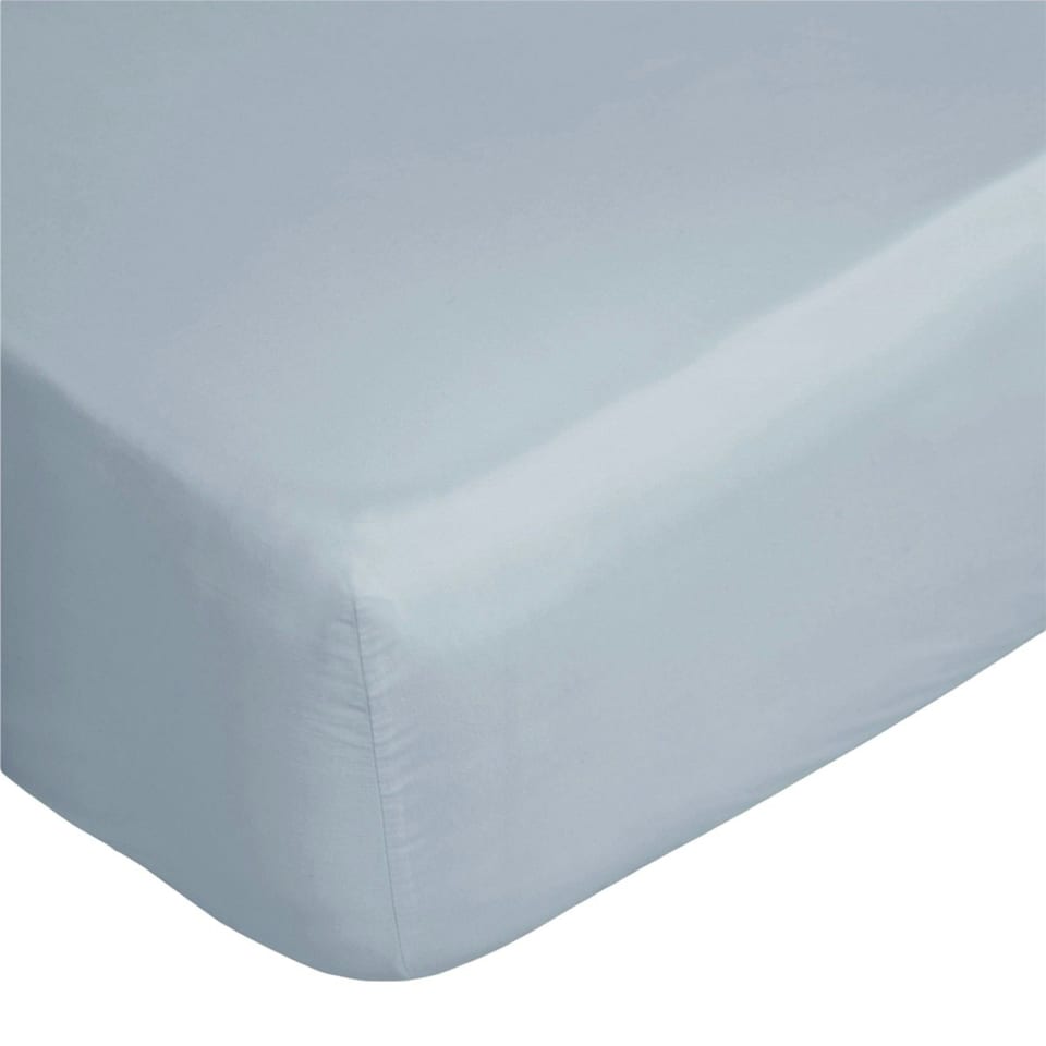 image 1 of Belledorm 400 Thread Count Egyptian Cotton Fitted Sheet - Duck Egg Blue - Double