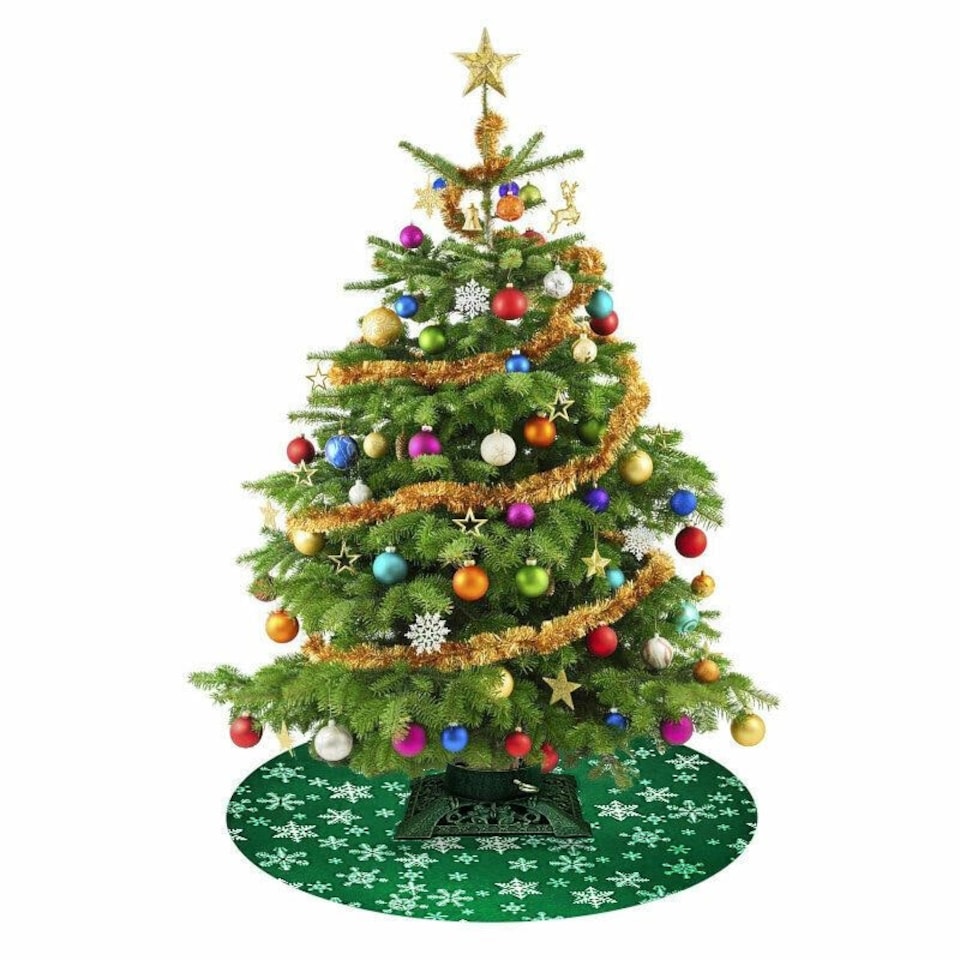 image 1 of Holly International Green Absorbent Christmas Tree Spill Mat & Floor Protector