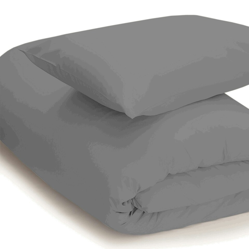 Belledorm Easycare Percale Duvet Cover - Grey - Double
