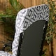 image 5 of OHS 2 x Geometric Print Outdoor Garden Patio Deck Zero Gravity Chair Sun Lounger Soft Thick Plump Comfy Filled Cushion Grey | 160 x 50cm