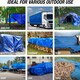 image 3 of Tarpaulin 3m x 3m  Multi-Purpose Waterproof, UV Resistant Ground Sheet Cover Made of 90g/Square Metre Tarpaulin Blue
