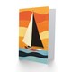 image 2 of Sailboat At Sunset Simple Block Colours Him Her Birthday Card
