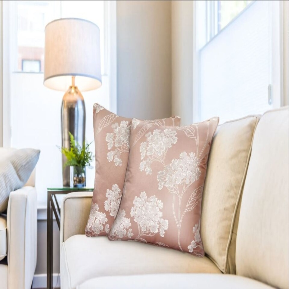 image 1 of English Garden Cushion Cover Blush Pink Pink | Pink