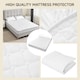 image 4 of Living and Home King Deep Fit Quilted Fitted Sheet- King Size | White | King
