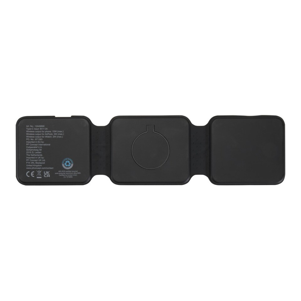 image 1 of Floso Armus Plastic 3 in 1 Wireless Charging Pad | Black | Black | 1