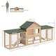image 4 of PawHut Rabbit Hutch, Guinea Pig Hutch Outdoor Wooden 2 Storey Bunny House
