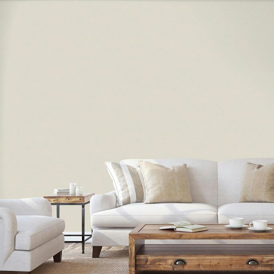 image 1 of World Of Wallpaper Roma Linear Vinyl Textured Wallpaper - Cream - 10m x 0.5m | Cream