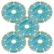 115mm 4-1/2in Segmented Diamond Cutting Disc Blade Stone Brick Angle Grinder 5pc