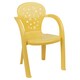 image 7 of Coloured Plastic Kids Chairs Stackable Nursery Indoor Outdoor Party Garden Play | Yellow | 6 Pcs Yellow | 6