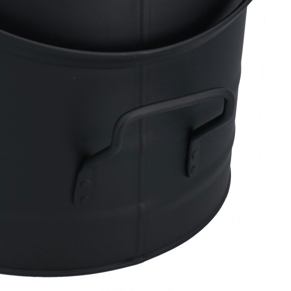 image 1 of Set of 2 Nesting Round Coal Bucket Log Burner Scuttle Wide Mouth Fire Fireplace
