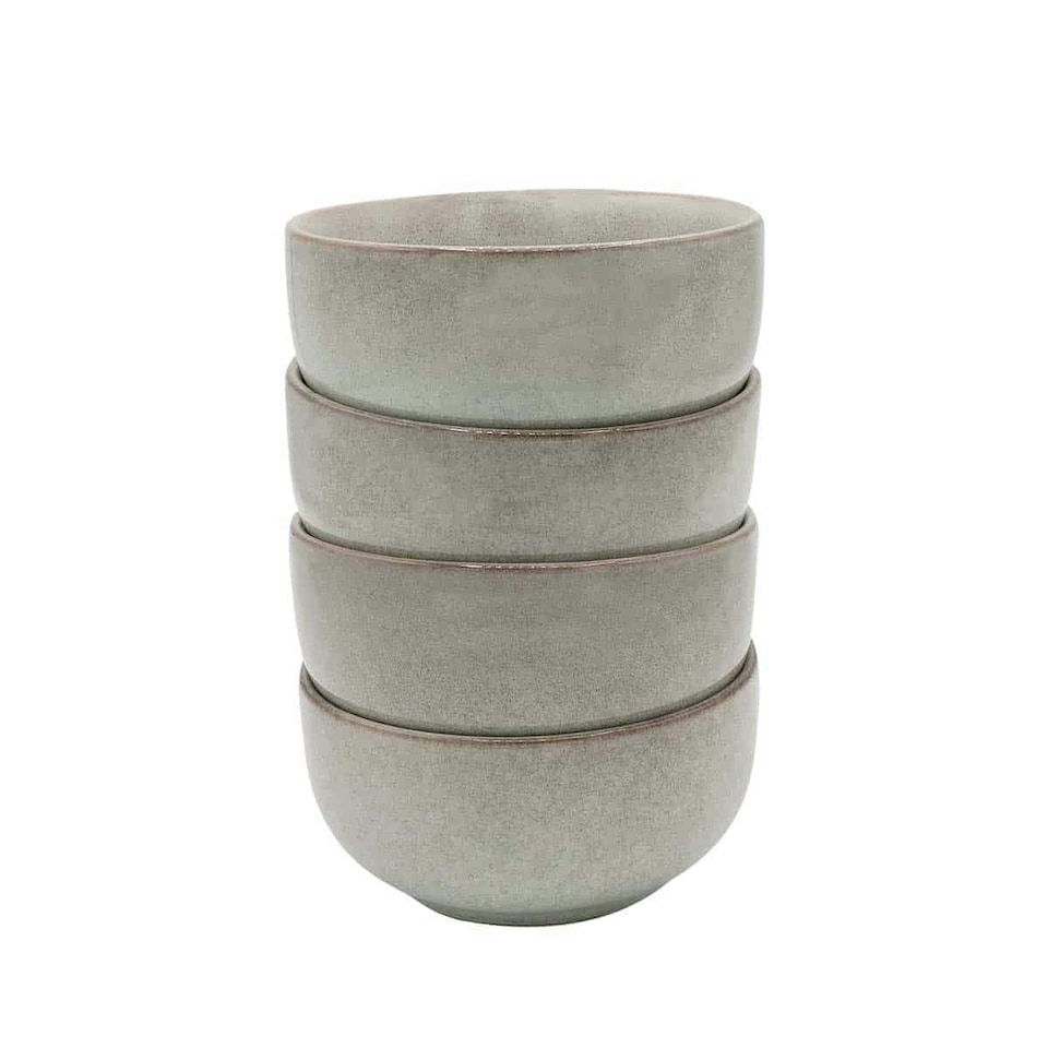 image 1 of Cooks Professional Nordic Stoneware Dinner Set | 24-Piece | Reactive Glaze | Grey