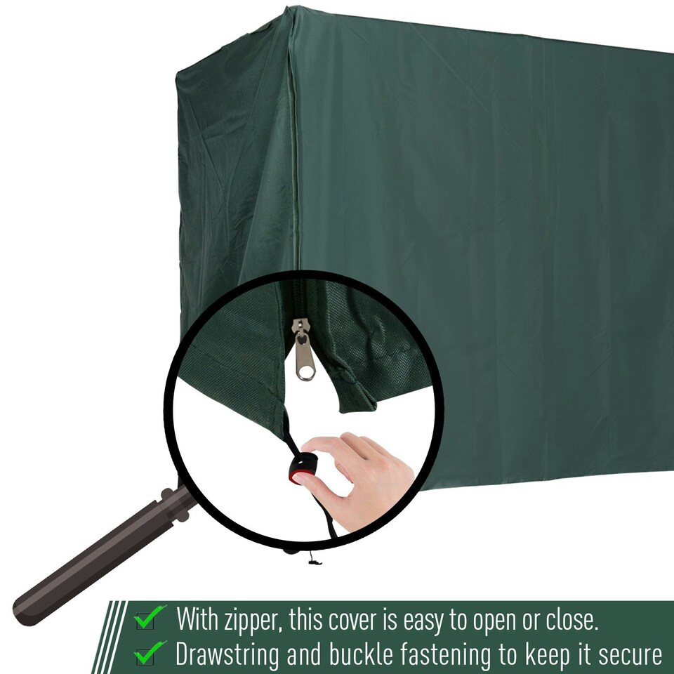 image 1 of Outsunny Garden Furniture Protector Patio Swing Chair Cover Grey | Dark Grey