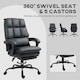 image 5 of HOMCOM Executive Office Chair, PU Leather Desk Chair with Armrests Black
