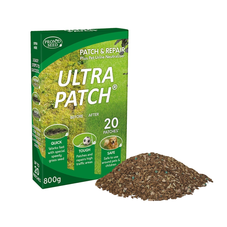 image 1 of Pronto Seed Ultra Patch Patch & Repair Grass Seed Mix 1.2kg - Lawn Repair for Bare Patches | Green | Green lawn repair mix | 1