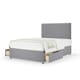image 1 of Neptune Spring Silver Plush Velvet 2 Drawer Divan Set And Valencia Headboard Super King