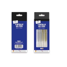Just Stationery Gel Ink Pen - Silver/Gold (Set of 6)