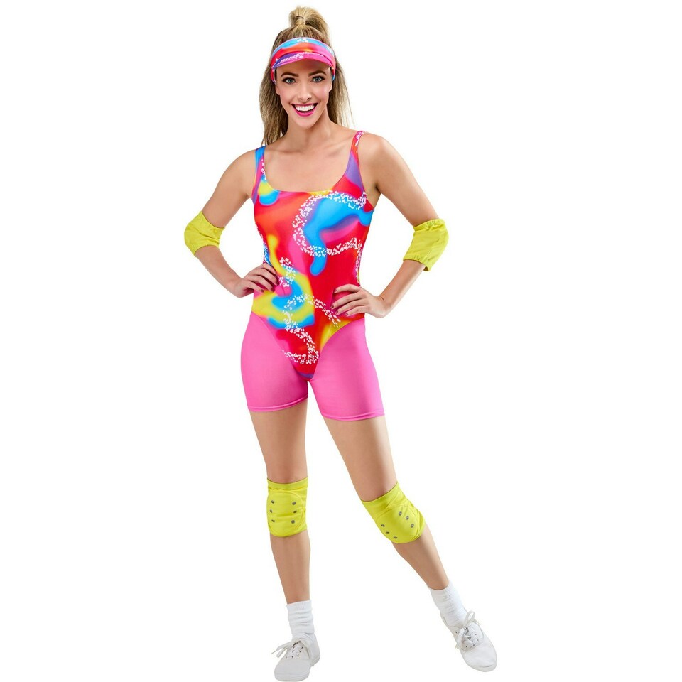 Barbie Womens/Ladies Roller Skate Costume - Pink/Red/Multicoloured - XS XS