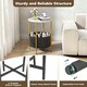 image 8 of COSTWAY Round End Table Small Space 2-Tier Side Table White