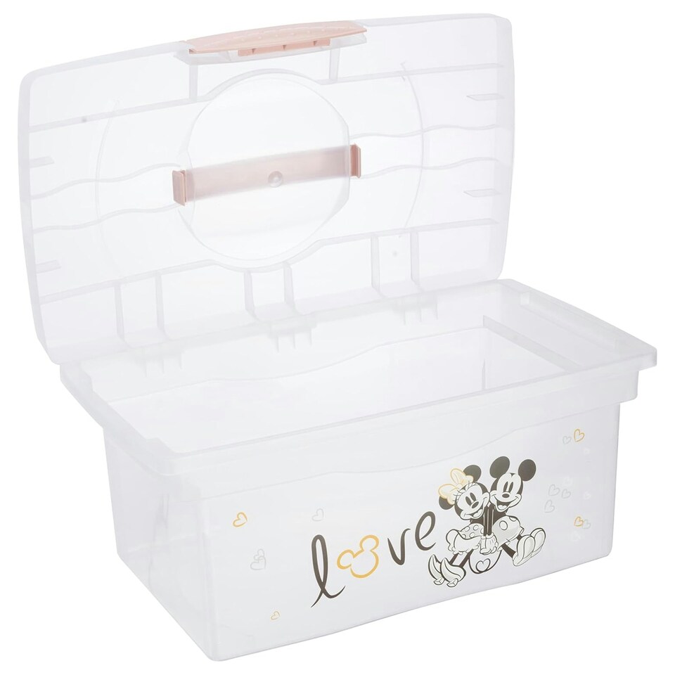 image 1 of Keeeper Minnie Organiser Storage Box with Lid - Nordic Pink