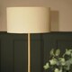 image 1 of ValueLights Triston Painted Natural Floor Lamp with Large Cream Drum Shade and LED Bulb