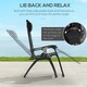 image 8 of Outsunny 2 Pcs Zero Gravity Lounger Folding Recliner Chair Cup Holder Blue