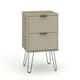 image 4 of Core Products Augusta Driftwood 2 Drawer Bedside Cabinet H57.0cm x W45.0cm x D39.5cm Cream