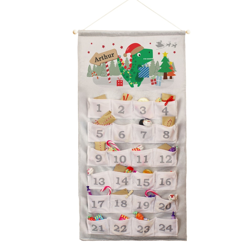 image 1 of Personalised Dinosaur Advent Calendar