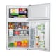 image 4 of SIA UFF01SS/E 88L Silver/Grey Freestanding Small Compact Under Counter 2 Door Fridge Freezer Silver