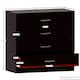 image 3 of Vida Designs Riano 4 Drawer Chest of Drawers Bedroom Storage, Black
