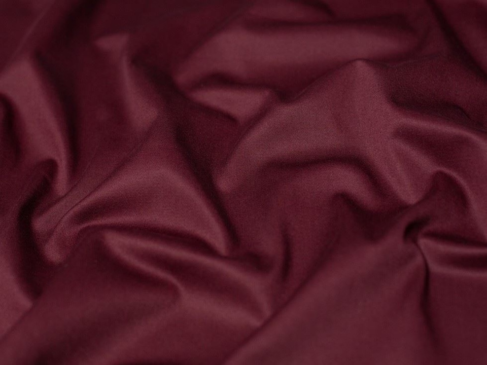 Minerva Core Range Wine Stretch Woven Cotton Twill Fabric for Dressmaking, 130cm / 51" Wide - per metre