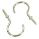 image 5 of 50mm Cup Hook Screws Picture Curtain Hangers Fasteners Brass Coated 10pc