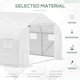 image 3 of Outsunny Walk-In Polytunnel Greenhouse w/ Roll Up Door Windows, 4.5x3x2 m White