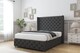 image 2 of Sloomy Luthor Graphite Dumfries Divan Bed With Mattress 2 Drawers Footend With 54" Wingback Headboard & 12" Matching Footboard 5' King | Grey | Graphite | King | 1