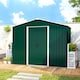 image 8 of Outsunny 8 x 6ft Garden Storage Shed with Double Sliding Door Outdoor Green