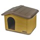 image 2 of URBNLIVING Plastic Dog House Outdoor Pet Kennel Shelter | Multi | Mustard | S | 1