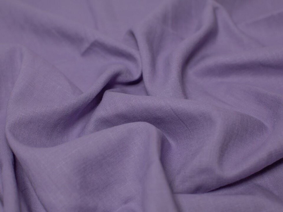 Minerva Core Range Purple Washed Slub 100% Linen Fabric for Dressmaking, 145cm / 57" Wide - per metre