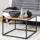 image 5 of Seaford Black Metal Coffee Table with Oak Top