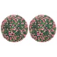 image 1 of HOMCOM Set of 2 Artificial Topiary Balls Indoor Outdoor Faux Boxwood Balls | Pink | Pink