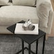 image 9 of HOMCOM C Shape Side Table w/ Wood-Effect Top Black