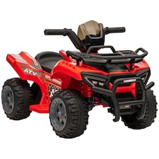 HOMCOM 6V Kids Electric Ride on Car Toddler Quad Bike ATV for 18-36 month Red