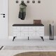 image 2 of Decortie Dune Shoe Storage Bench 107x35x55cm White