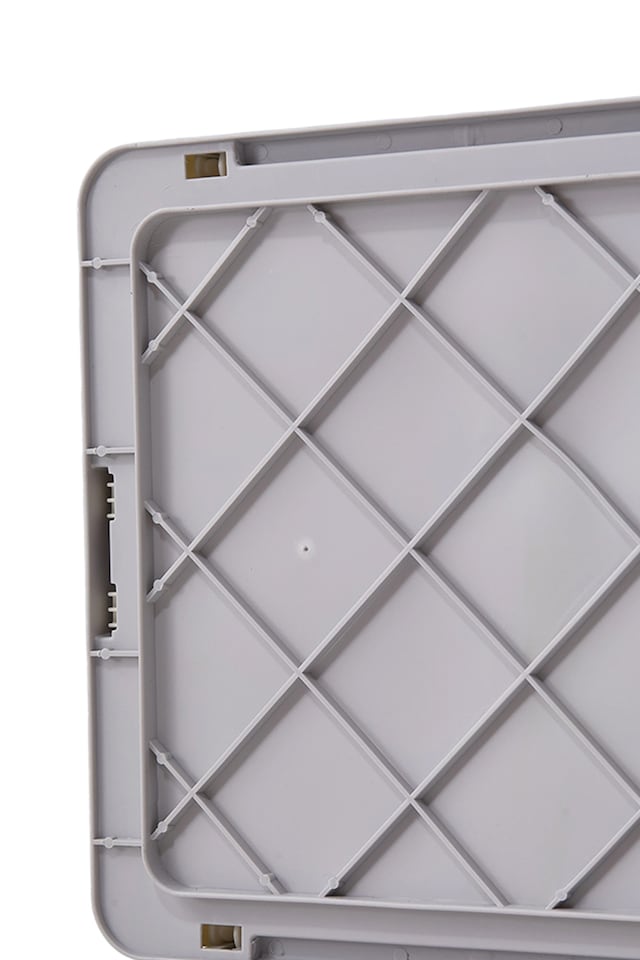 image 1 of Living and Home Collapsible Laundry Basket Hamper, 39cm W | White | M