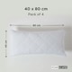 image 4 of Homescapes Cotton Rich Quilted Pillow Protectors - 40 x 80 cm - Pack of 4 | White