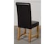image 8 of Kuba 125x80cm Chunky Oak Small Dining Table and 4 Washington Leather Chairs | Black | Black